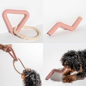 Wild One Bolt Bite Chew & Treat & Triangle Tug Engaging Dog Toy